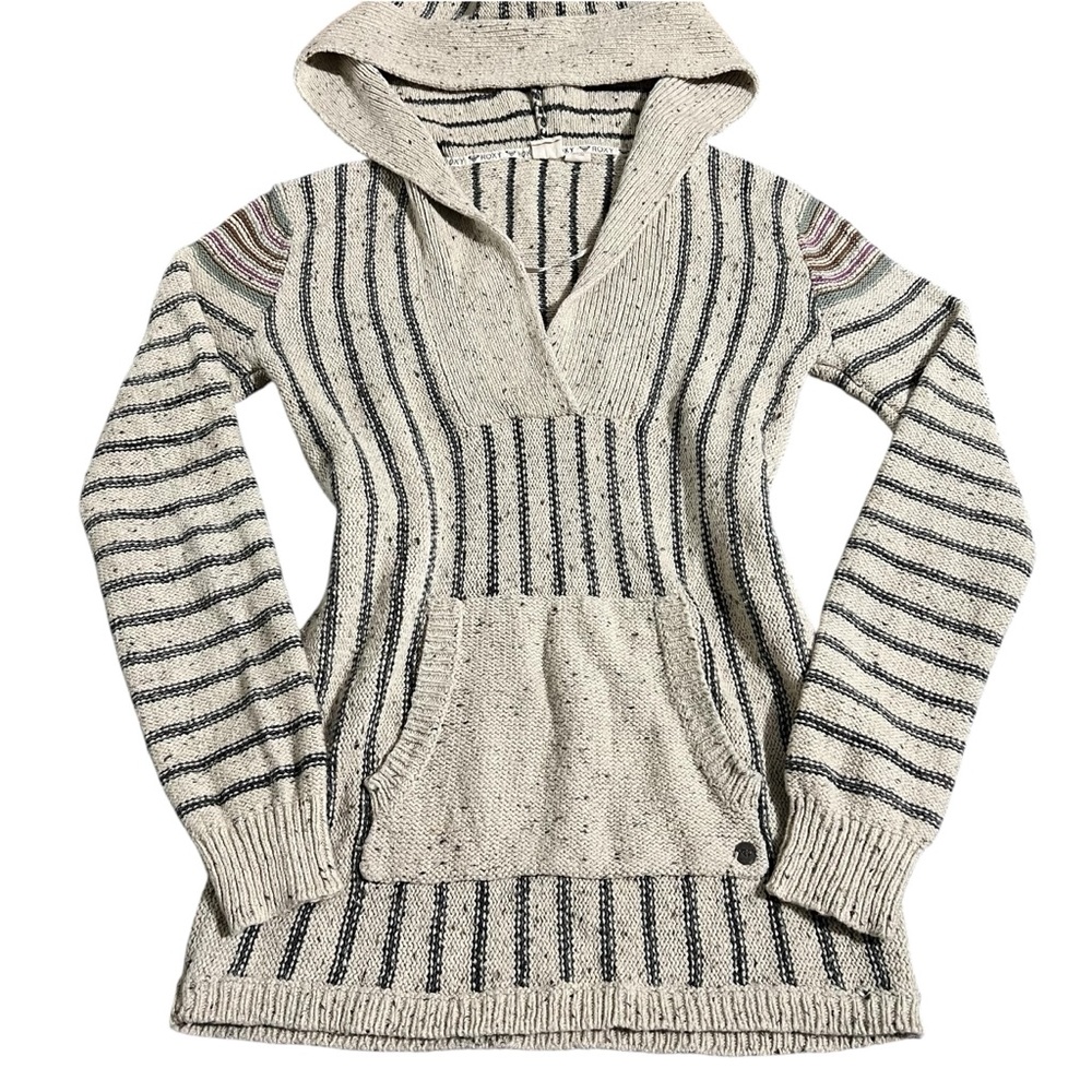 Y2K Roxy Beach Coastal Striped Sweater